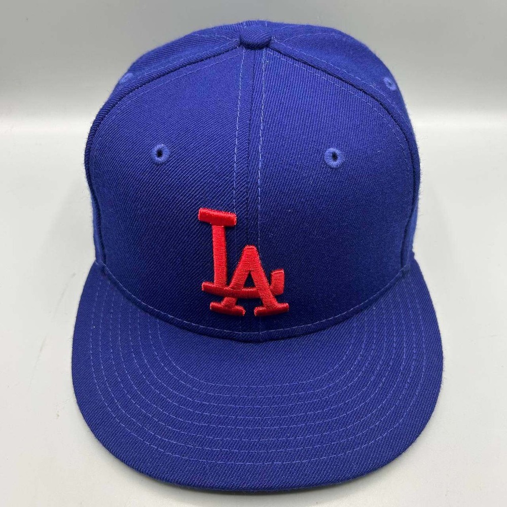 Los Angeles LA Dodgers MLB Hat Men 7 3/8 Blue 59Fifty New Era Fitted Cap